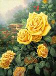 unknow artist Yellow Roses in Garden Spain oil painting art